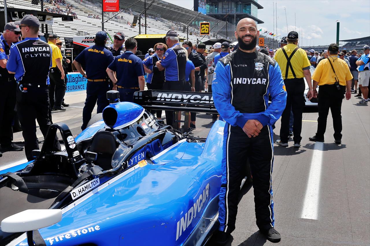 WWE Superstar Ricochet prior to riding in the Fastest Seat in Sports - Gallagher Grand Prix - By: Paul Hurley -- Photo by: Paul Hurley